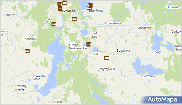 mapa Żywki, Żywki na mapie Targeo