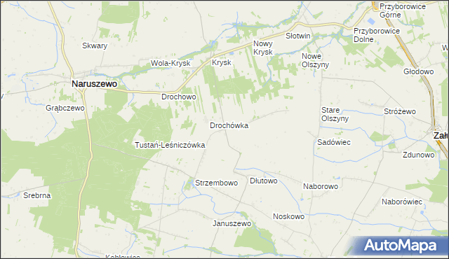 mapa Rąbież gmina Naruszewo, Rąbież gmina Naruszewo na mapie Targeo