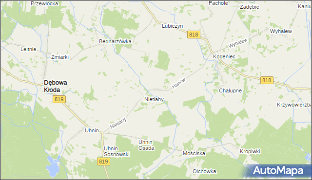 mapa Hanów, Hanów na mapie Targeo