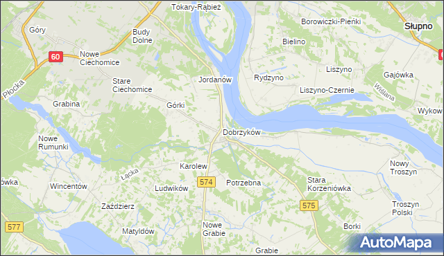 mapa Dobrzyków, Dobrzyków na mapie Targeo