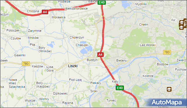 mapa Kryspinów, Kryspinów na mapie Targeo