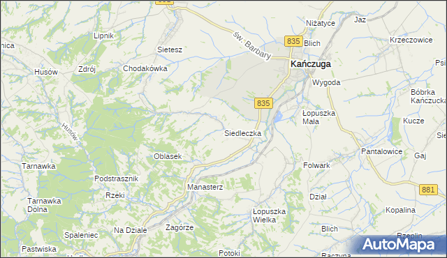 mapa Siedleczka, Siedleczka na mapie Targeo
