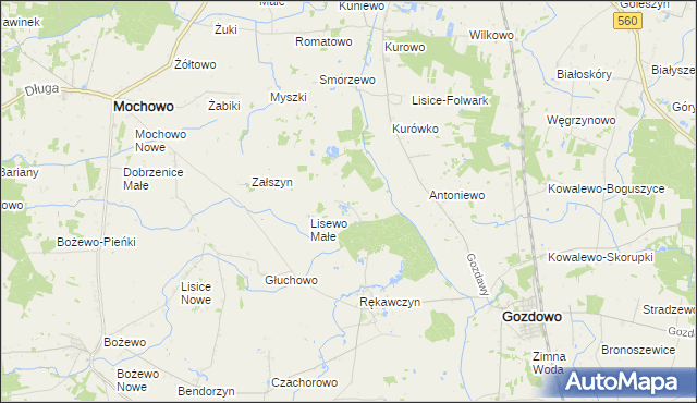 mapa Lisewo Duże, Lisewo Duże na mapie Targeo