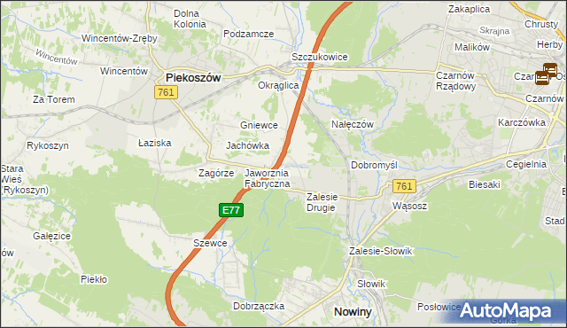 mapa Janów gmina Piekoszów, Janów gmina Piekoszów na mapie Targeo