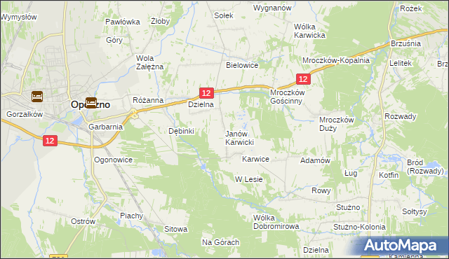 mapa Janów Karwicki, Janów Karwicki na mapie Targeo