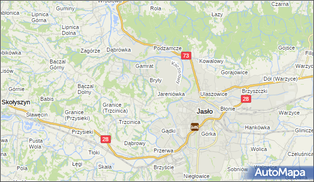 mapa Jareniówka, Jareniówka na mapie Targeo