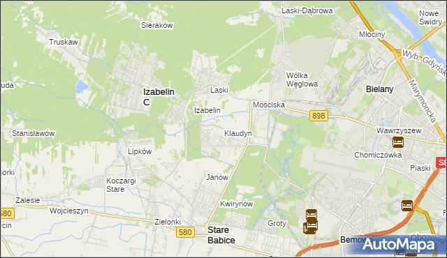 mapa Klaudyn, Klaudyn na mapie Targeo