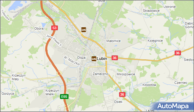 mapa Lubin, Lubin na mapie Targeo