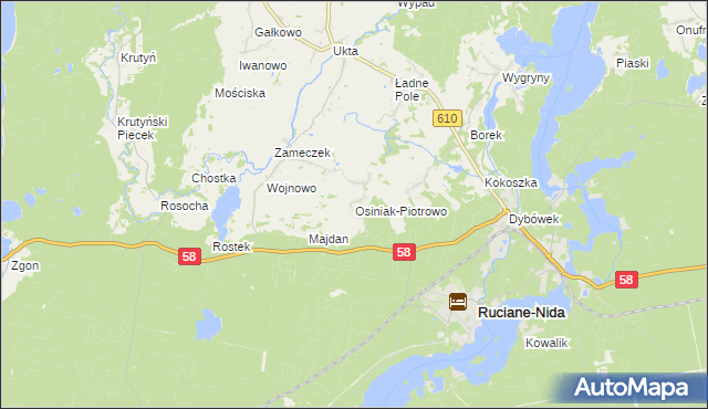 mapa Osiniak-Piotrowo, Osiniak-Piotrowo na mapie Targeo