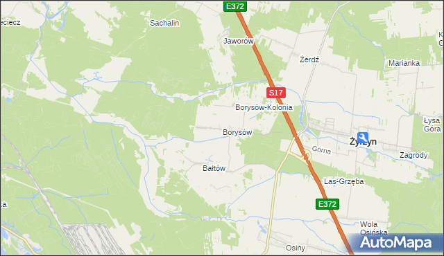 mapa Borysów, Borysów na mapie Targeo
