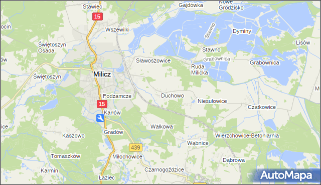 mapa Duchowo, Duchowo na mapie Targeo