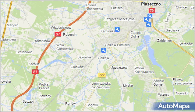 mapa Gołków, Gołków na mapie Targeo