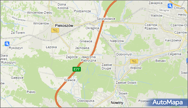 mapa Janów gmina Piekoszów, Janów gmina Piekoszów na mapie Targeo