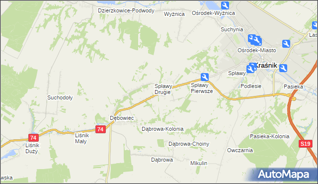 mapa Kowalin, Kowalin na mapie Targeo