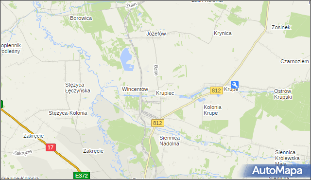 mapa Krupiec, Krupiec na mapie Targeo