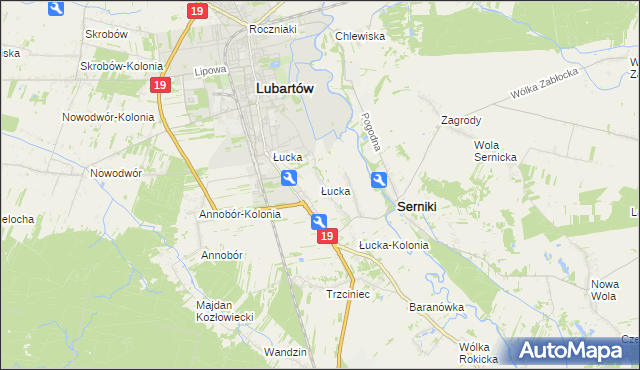 mapa Łucka, Łucka na mapie Targeo