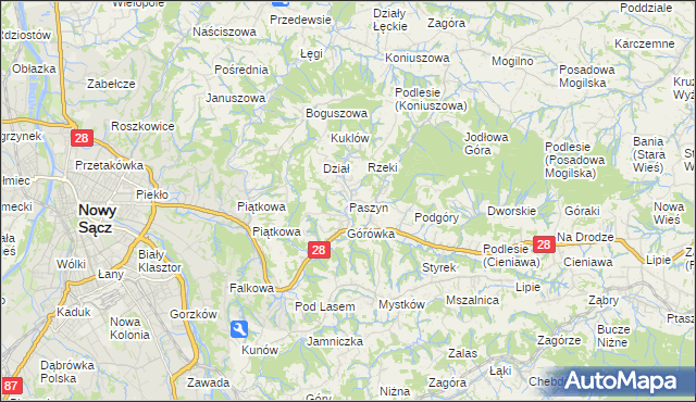 mapa Paszyn, Paszyn na mapie Targeo