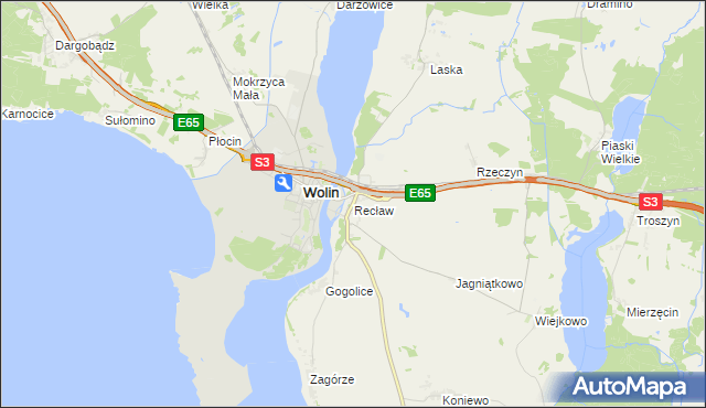 mapa Recław, Recław na mapie Targeo