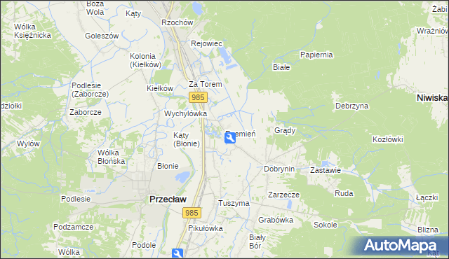 mapa Rzemień, Rzemień na mapie Targeo