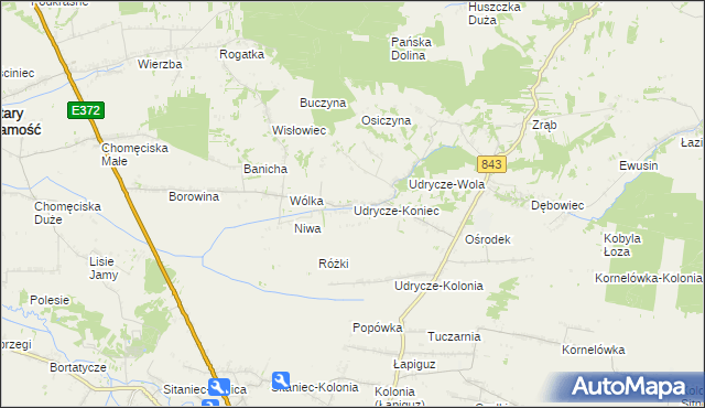 mapa Udrycze-Koniec, Udrycze-Koniec na mapie Targeo