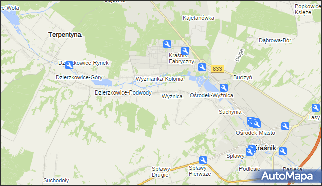 mapa Wyżnica, Wyżnica na mapie Targeo