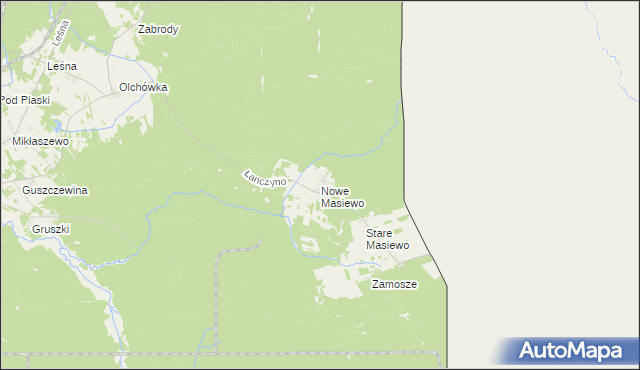 mapa Nowe Masiewo, Nowe Masiewo na mapie Targeo