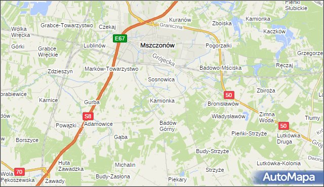 mapa Badowo-Dańki, Badowo-Dańki na mapie Targeo