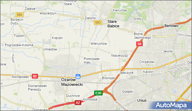 mapa Piotrkówek Duży, Piotrkówek Duży na mapie Targeo