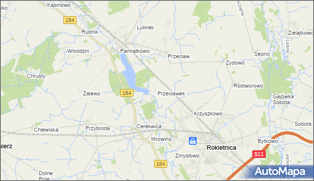 mapa Przecławek, Przecławek na mapie Targeo