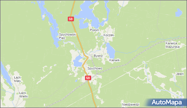 mapa Bystrz, Bystrz na mapie Targeo