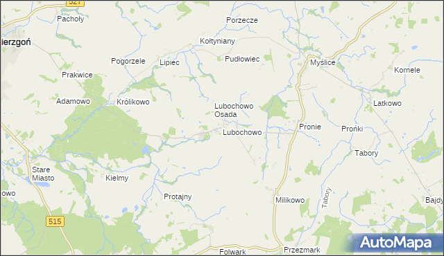 mapa Lubochowo, Lubochowo na mapie Targeo