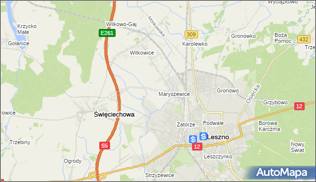 mapa Maryszewice, Maryszewice na mapie Targeo