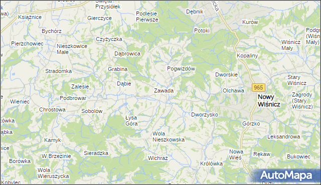 mapa Nieszkowice Wielkie, Nieszkowice Wielkie na mapie Targeo