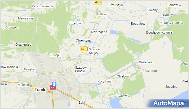 mapa Pęcherzew, Pęcherzew na mapie Targeo