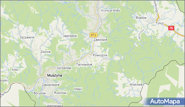 mapa Powroźnik, Powroźnik na mapie Targeo