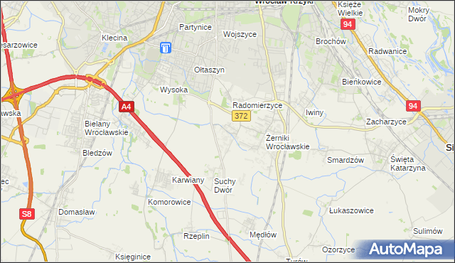 mapa Biestrzyków, Biestrzyków na mapie Targeo