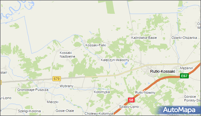 mapa Kałęczyn-Walochy, Kałęczyn-Walochy na mapie Targeo