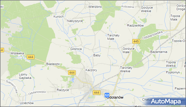 mapa Baby gmina Odolanów, Baby gmina Odolanów na mapie Targeo