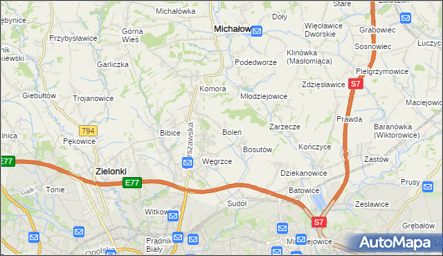 mapa Boleń, Boleń na mapie Targeo