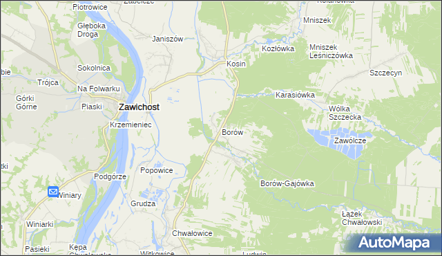 mapa Borów gmina Annopol, Borów gmina Annopol na mapie Targeo