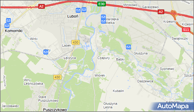 mapa Czapury, Czapury na mapie Targeo