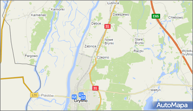 mapa Czepino, Czepino na mapie Targeo