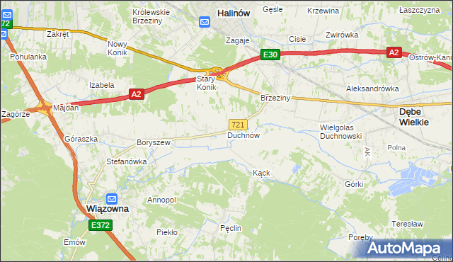 mapa Duchnów, Duchnów na mapie Targeo