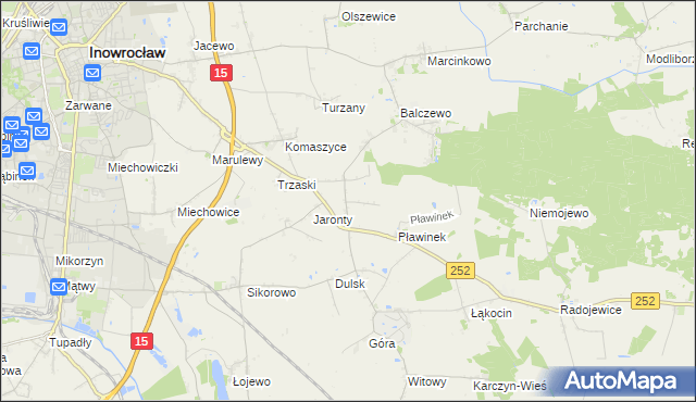 mapa Dziennice, Dziennice na mapie Targeo