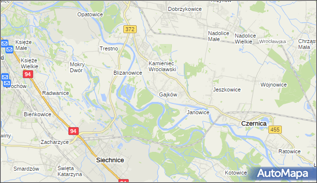 mapa Gajków, Gajków na mapie Targeo