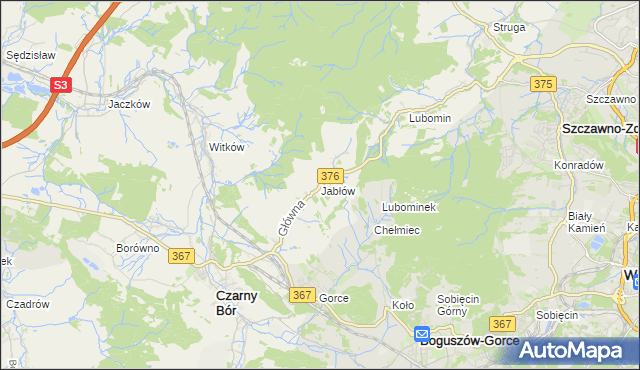 mapa Jabłów, Jabłów na mapie Targeo