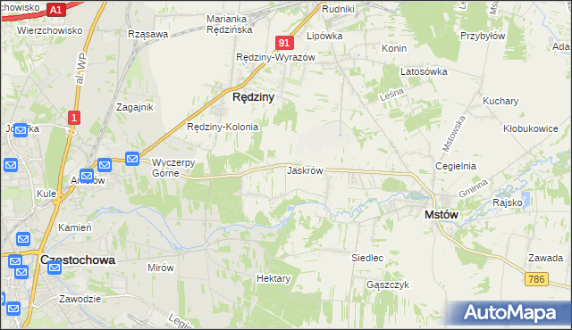 mapa Jaskrów, Jaskrów na mapie Targeo