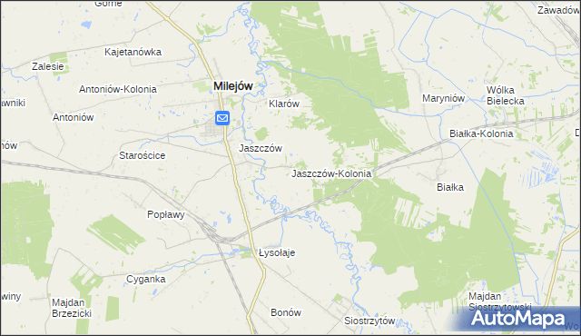 mapa Jaszczów-Kolonia, Jaszczów-Kolonia na mapie Targeo