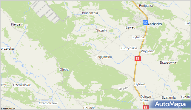 mapa Jeglijowiec, Jeglijowiec na mapie Targeo