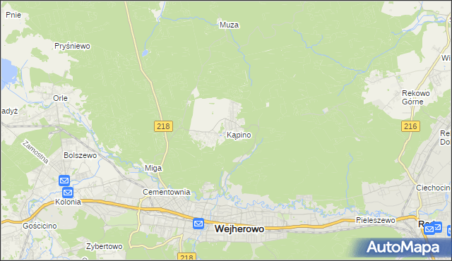 mapa Kąpino, Kąpino na mapie Targeo